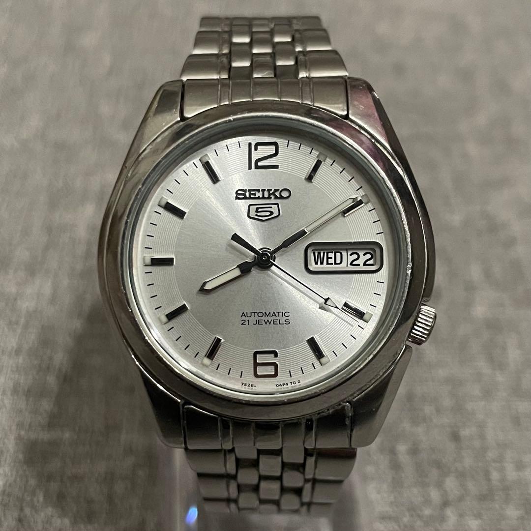 サ*ン様 SEIKO 自動巻き腕時計 セイコー5 裏スケルトン 7S26-01V