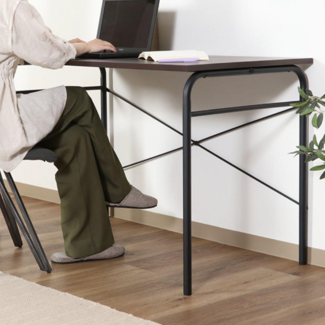 値下げ【美品】説明書付き 勉強机 作業デスク ワークデスク ダークウッド