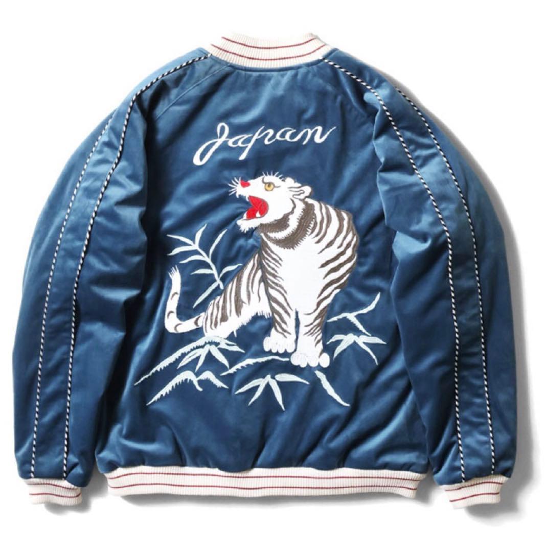 M１９！　HOUSTON 別珍 スーベニアジャケット(TIGER)／虎