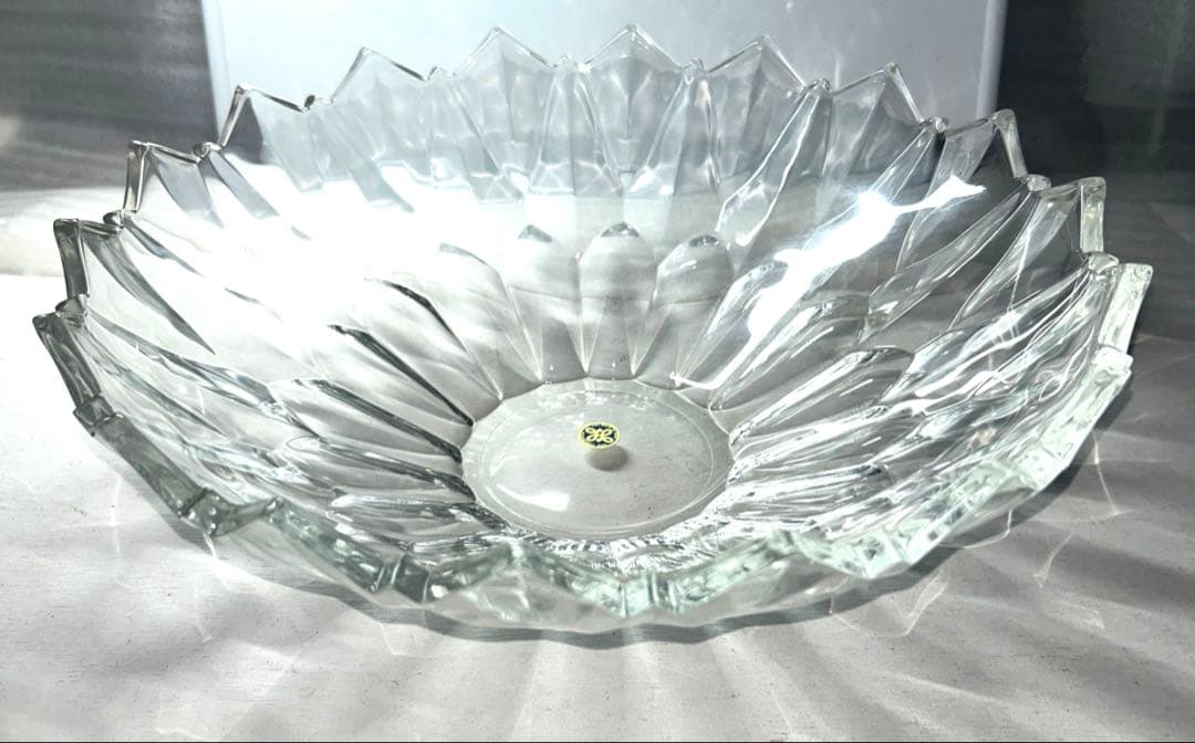 【ビンテージ】保谷ガラス ロータスリリー 盛鉢 コンポート