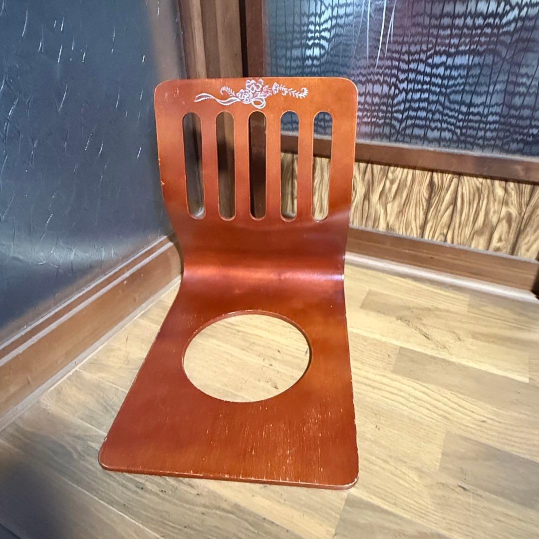 曲げ椅子　座椅子　花柄