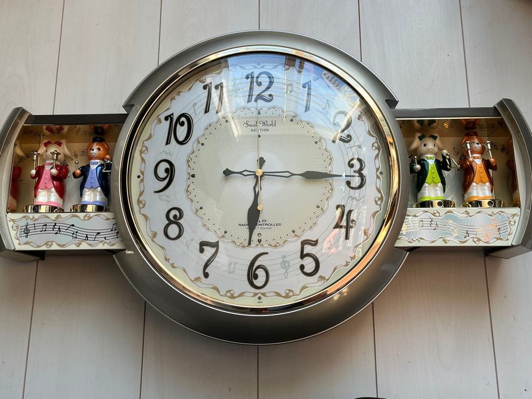 【訳あり】リズム時計工業 スモールワールド音楽隊N 4MN440 からくり時計