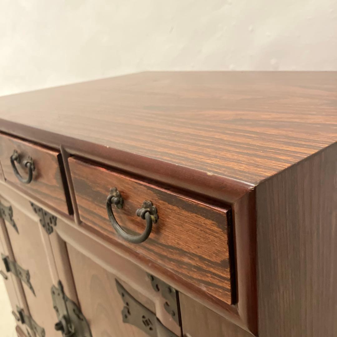 李朝家具 ミニチェストパンダジ 収納家具 ミニキャビネット 小道具 アンティーク