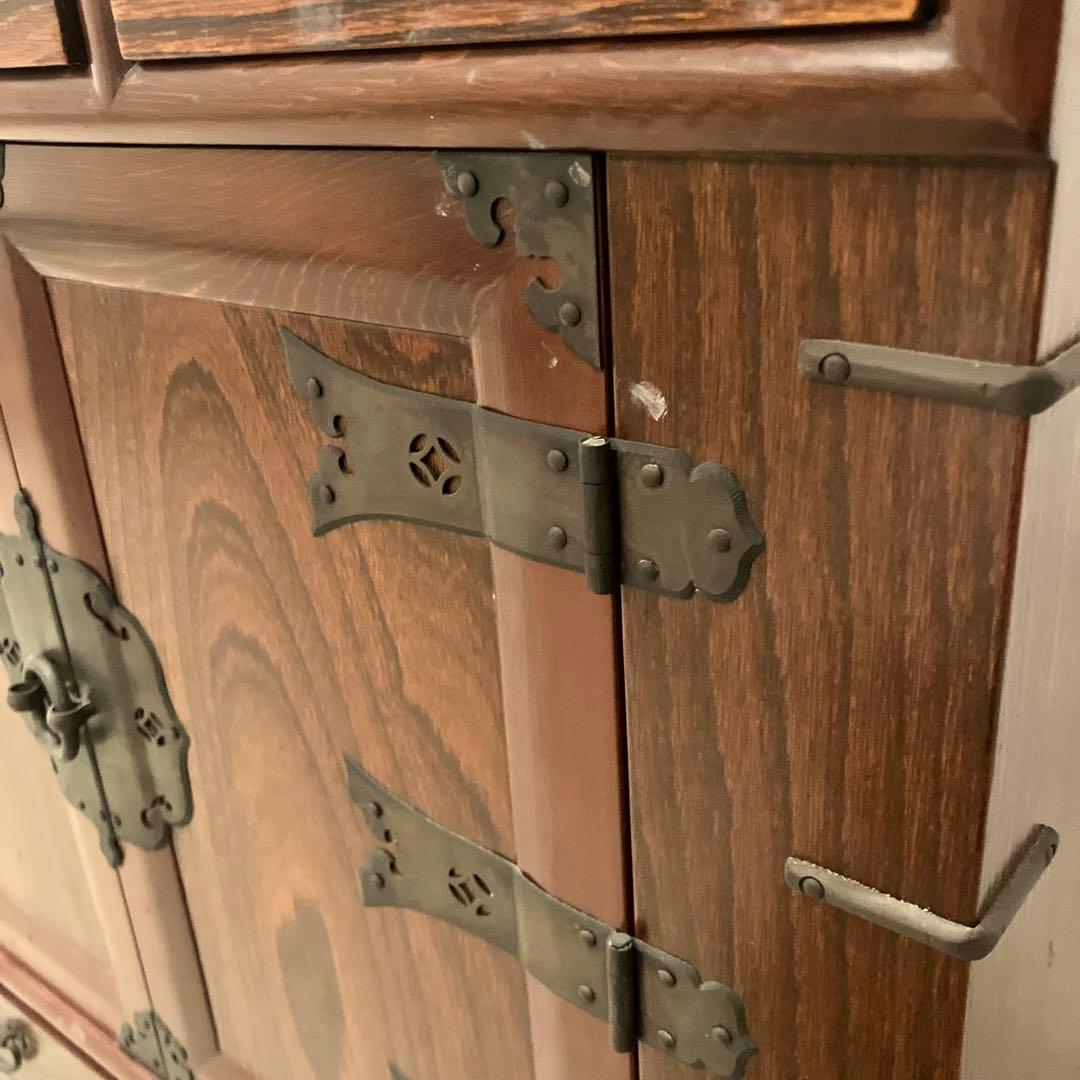 李朝家具 ミニチェストパンダジ 収納家具 ミニキャビネット 小道具 アンティーク