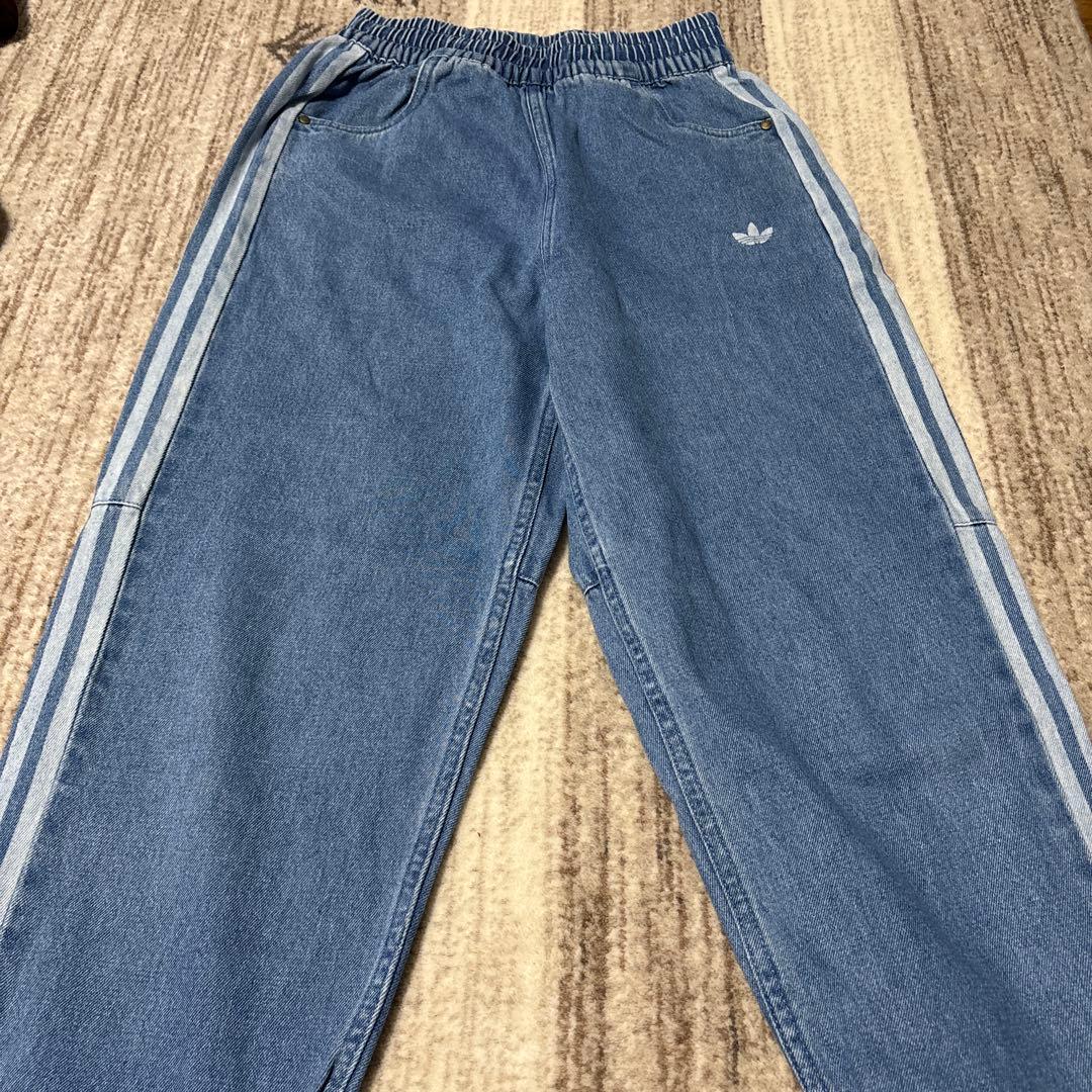 極美品adidas アディダス デニムトラックパンツ