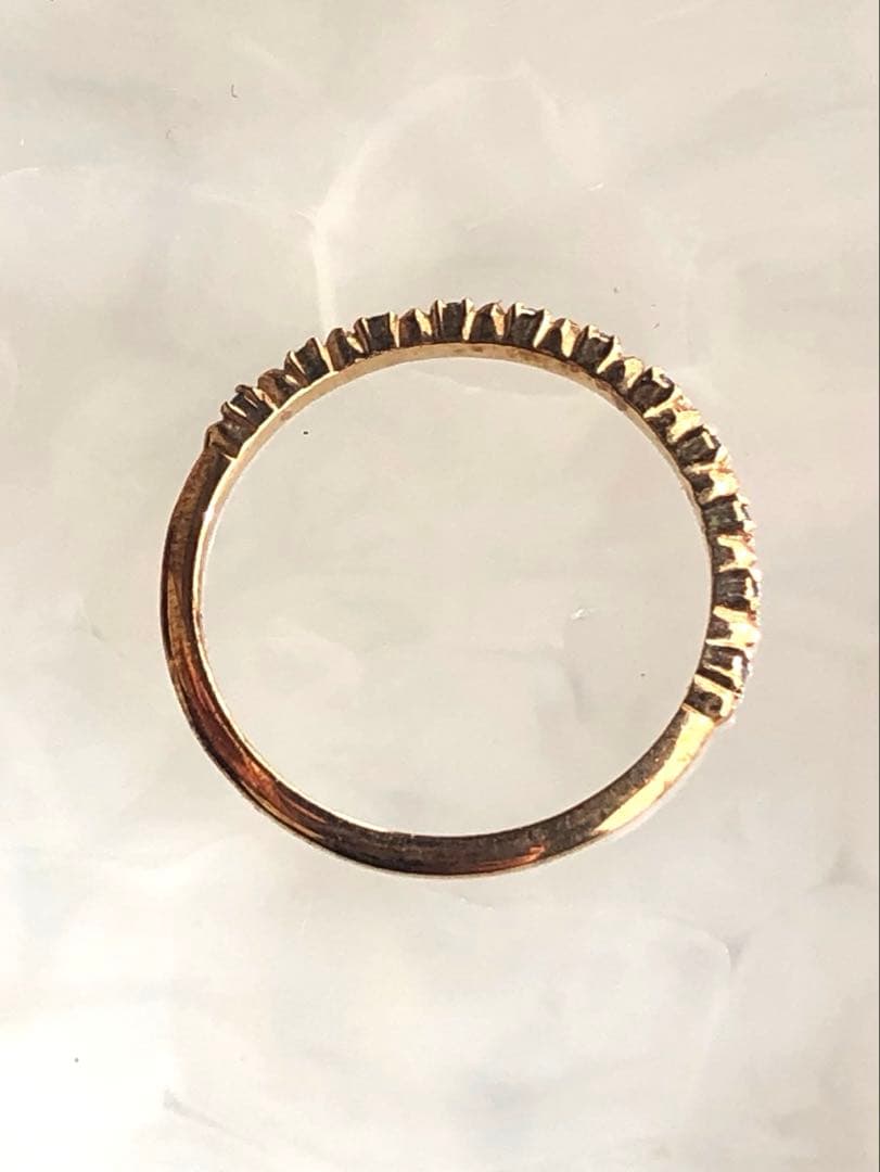 agete K10 サファイア リング