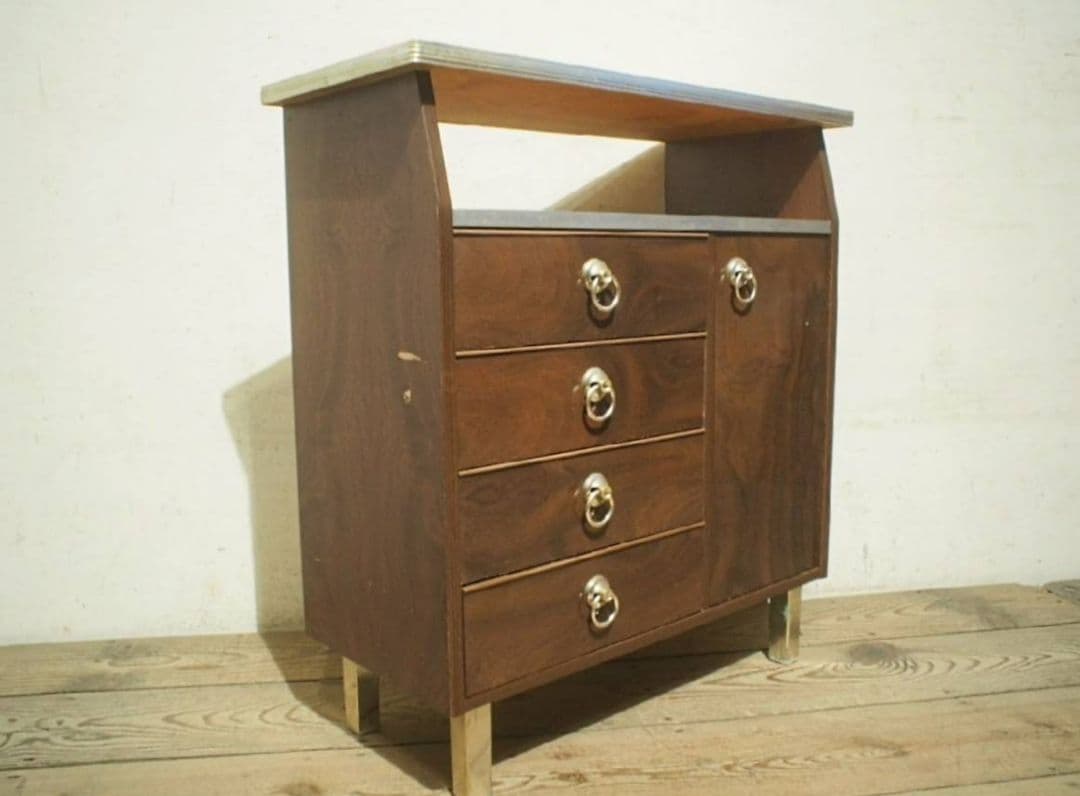 1019 ビンテージ　チェスト　飾り棚　キャビネット　レトロ　ミッドセンチュリー