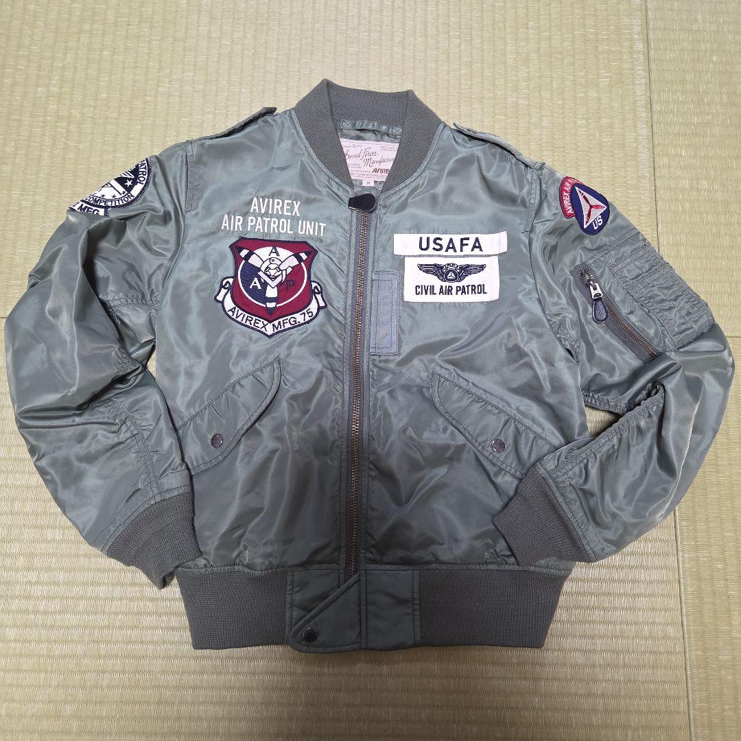 AVIREX MA-1 フライトジャケット L-2 USAFA ワッペン M