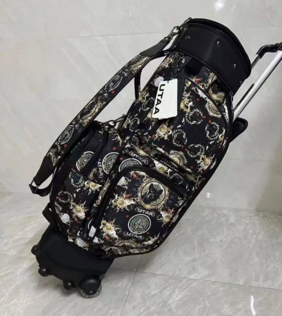 UTAA キャスター型ゴルフバッグ キャディバッグ &ボストンバッグ 2点セット