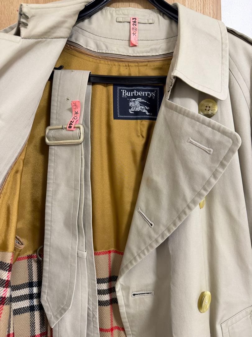 BURBERRY バーバリー　トレンチコート　ベルト　ノバチェック　メンズ　XL