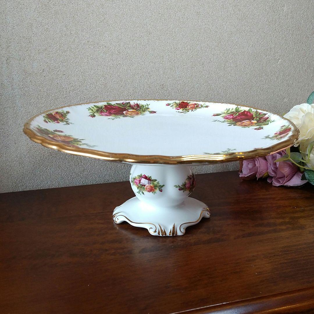 【売約済】英国製 オールドカントリーローズ ケーキスタンド（大）直径23cm