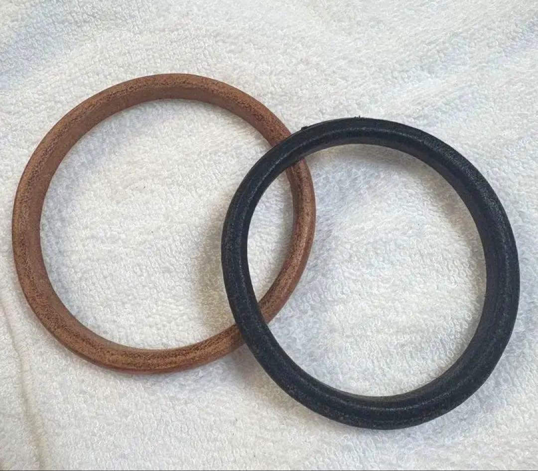 ブラウン、ブラック、革ブレスレット