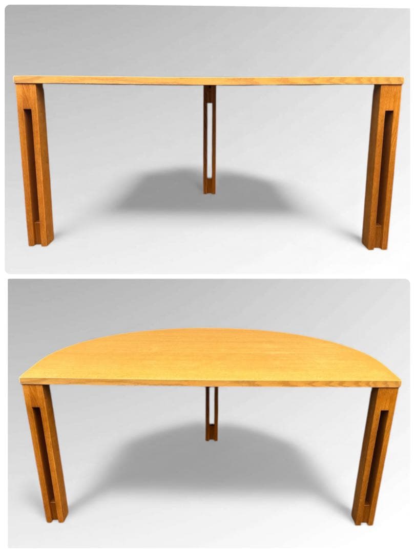 シラカワ ダイニング プラッツ テーブル 半円形 スリット脚 和モダン 北欧