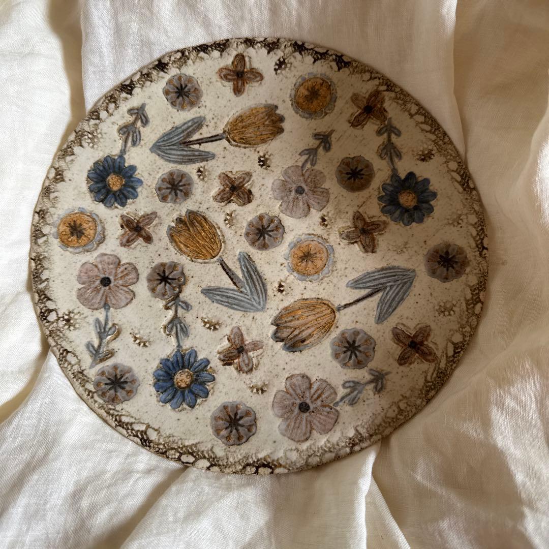 期間限定　本田あつみ ワイルドフラワー　プレート 直径約25cm