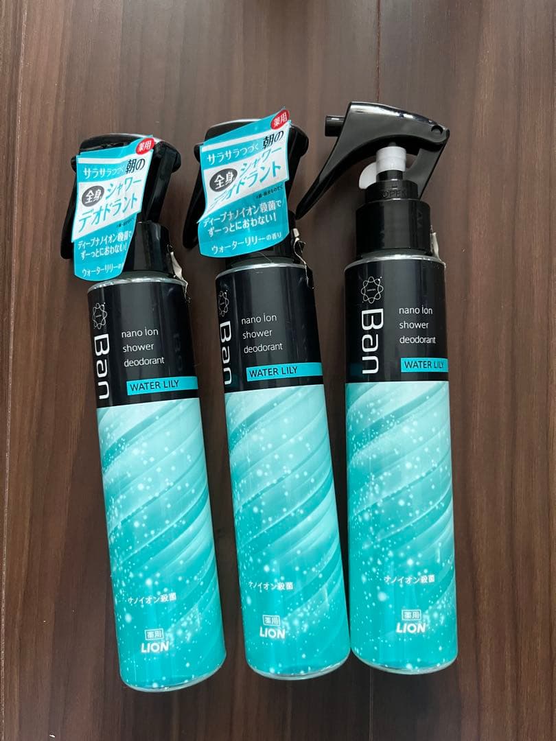 新品 Ban シャワーデオドラント ウォーターリリー 120ml　3本