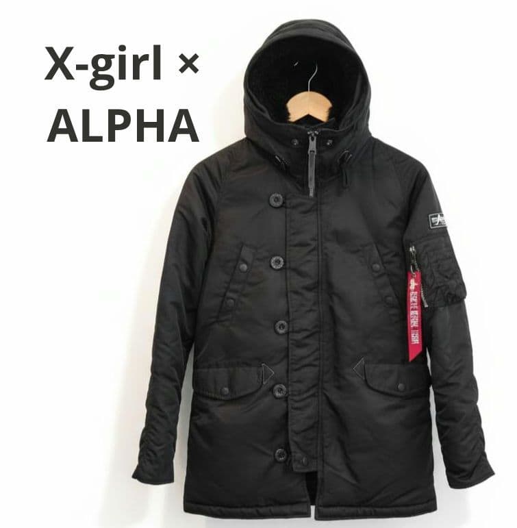 希少コラボ✨X-girl×ALPHA N-3B フライトジャケット Y2K М