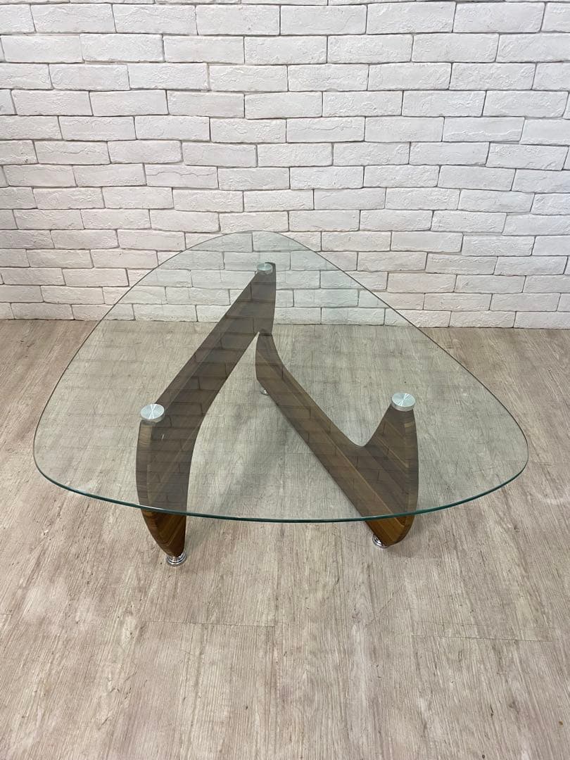 【東京都内23区配送無料】イサムノグチ　テーブル　ガラス　コーヒー　センター