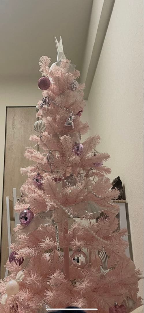 ピンクのクリスマスツリー 約150cm