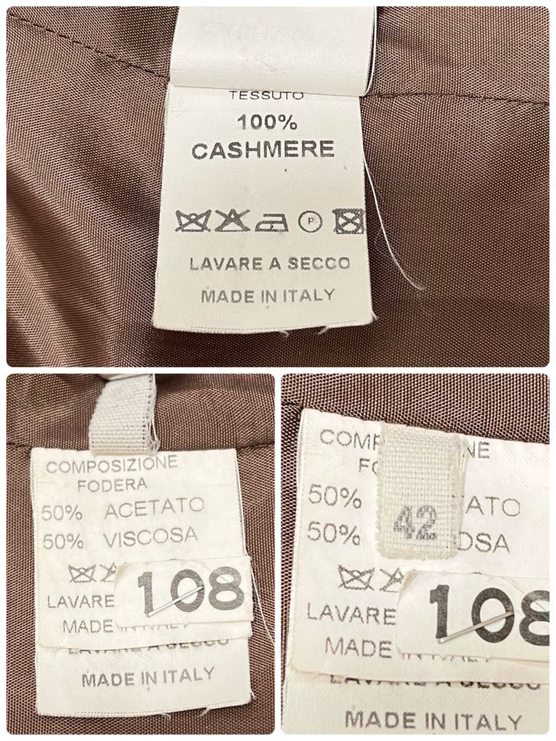 LOLA ZANINIイタリア製カシミヤ100% チェスターコート　ブラウン