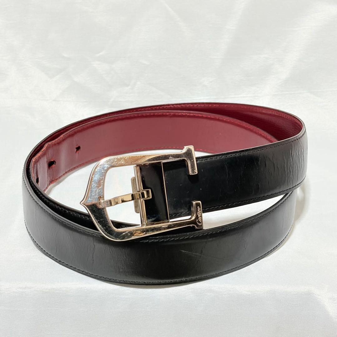 美品 カルティエ アルディロン シルバー レザー