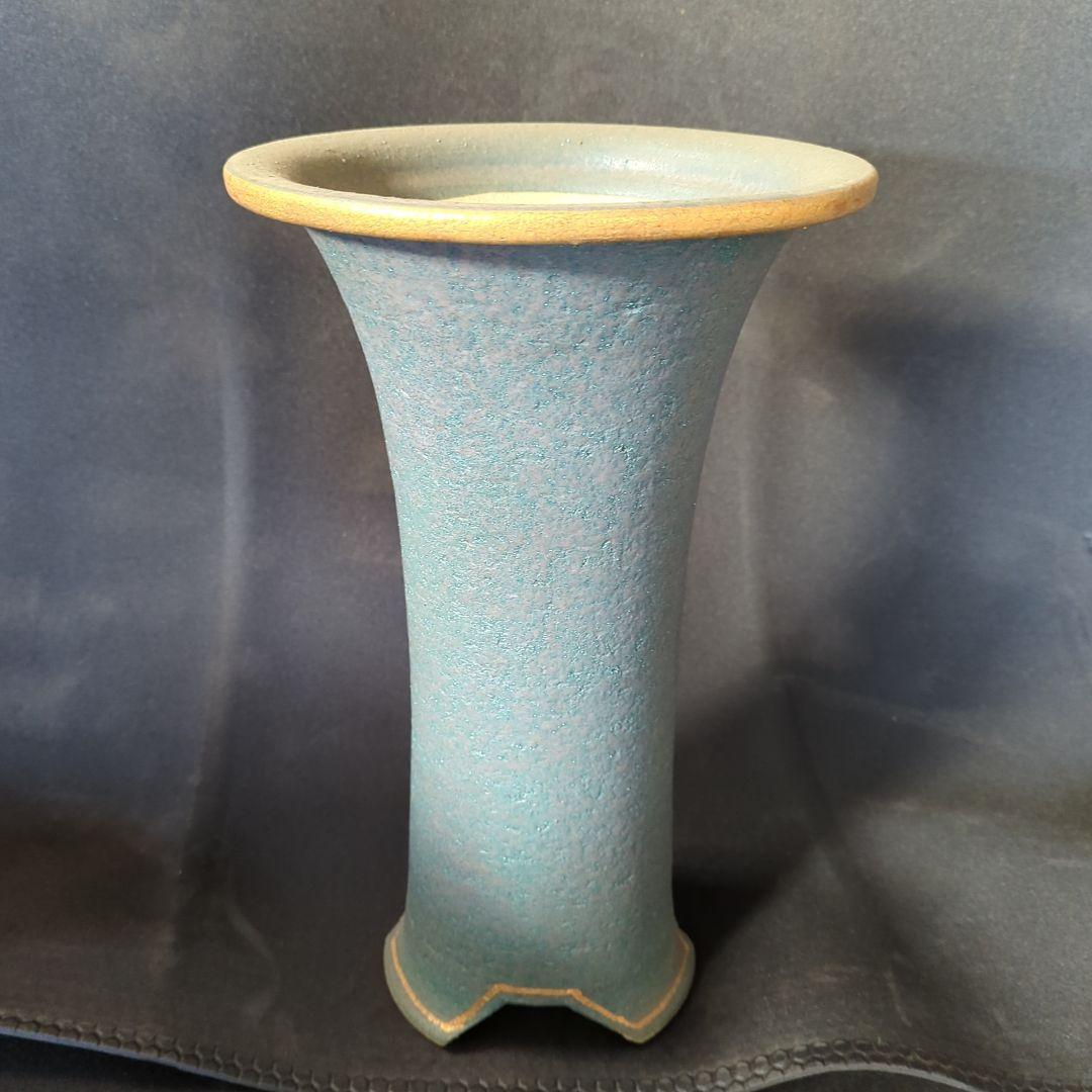 蘭鉢　フチ金　青銅　8号