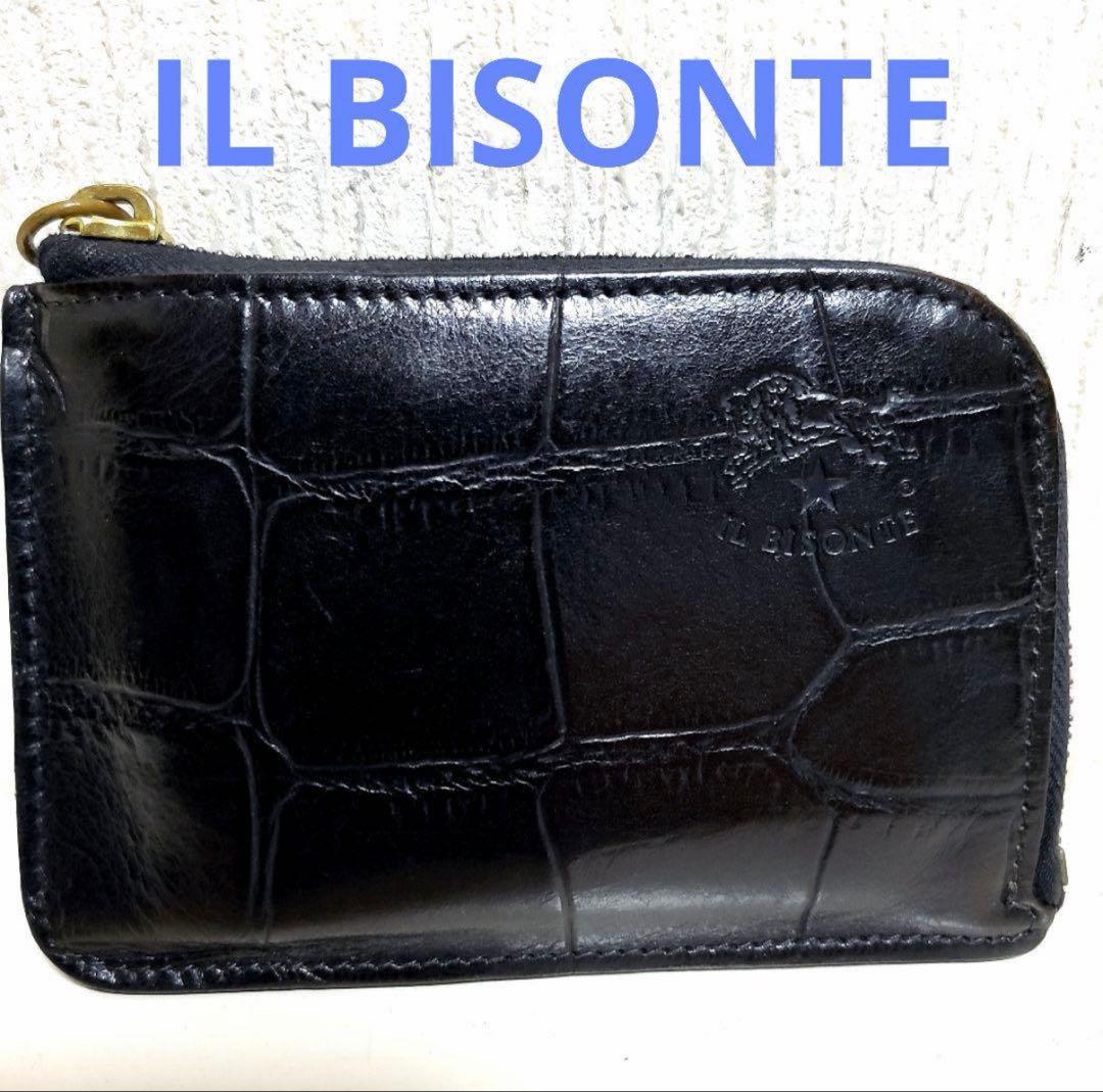イルビゾンテ L字ファスナー 財布 クロコ型押し