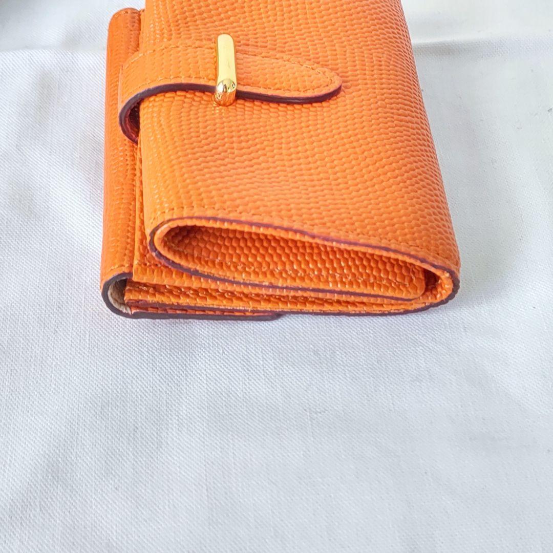 Epoi オレンジ レザー 三つ折り財布