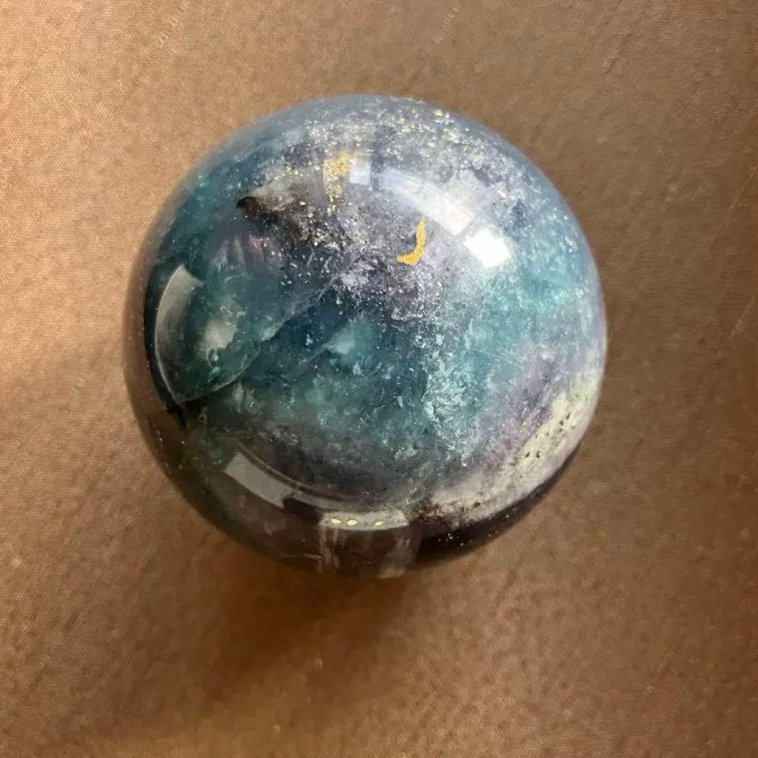 パイライトインフローライト スフィア　天然石