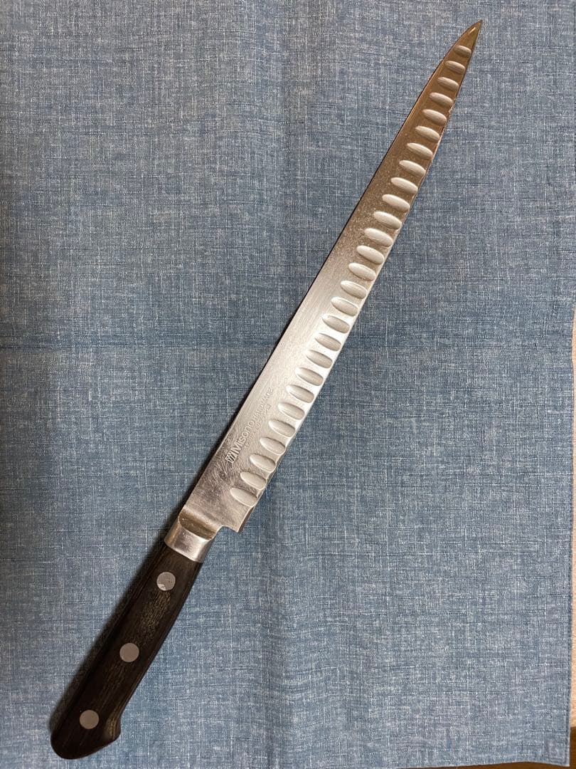 misonoミソノ　モリブデン鋼筋引きサーモンナイフ　刃渡り290mm