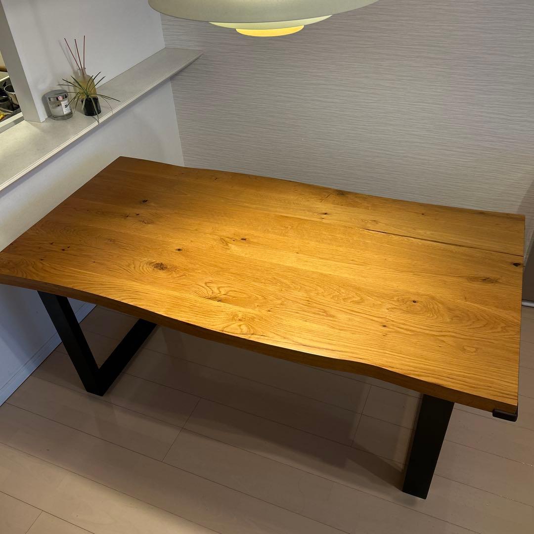 ダイニングテーブル　160cm オーク　一枚板風