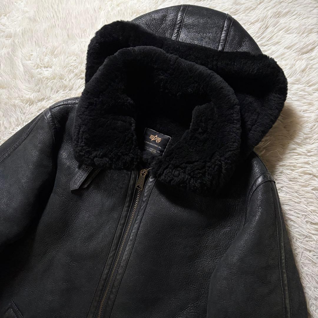 ご*り様 美品/希少モデル■ ALPHA INDUSTRIES B-3 ブラック