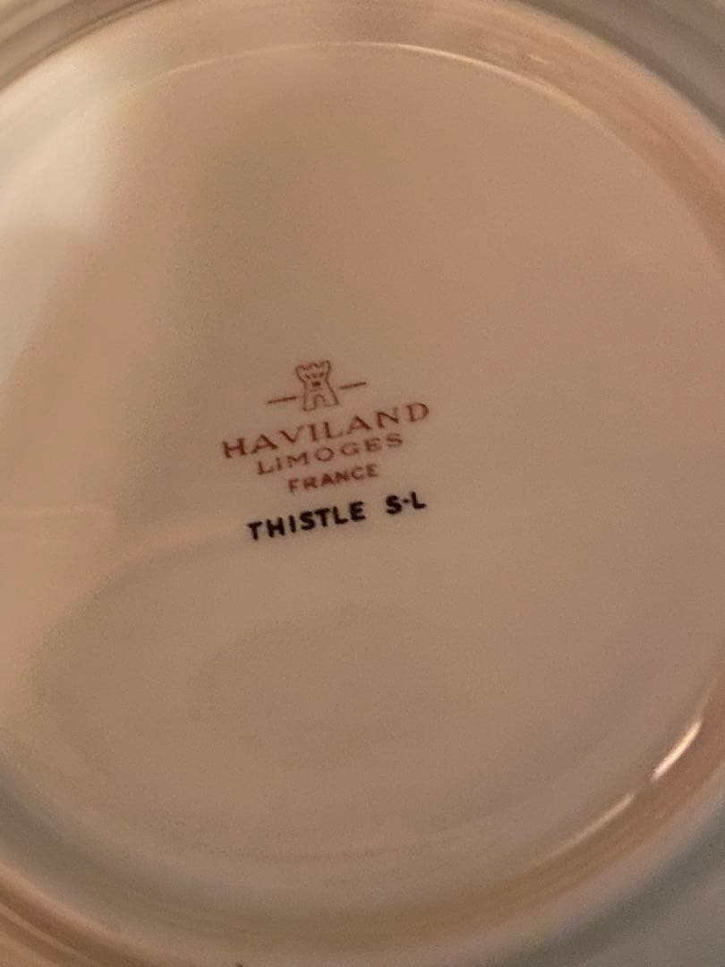 アビランド　ティスル　スーププレート　6枚セット　金彩　リモージュ