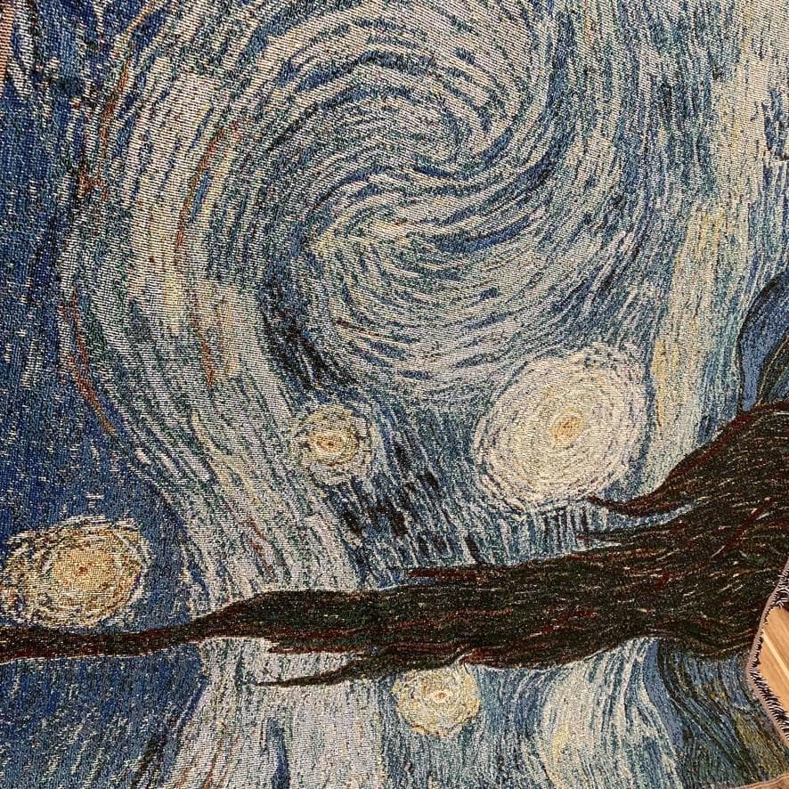 CAFU アート ラグ マット ブランケット ゴブラン ゴッホ 星月夜 芸術