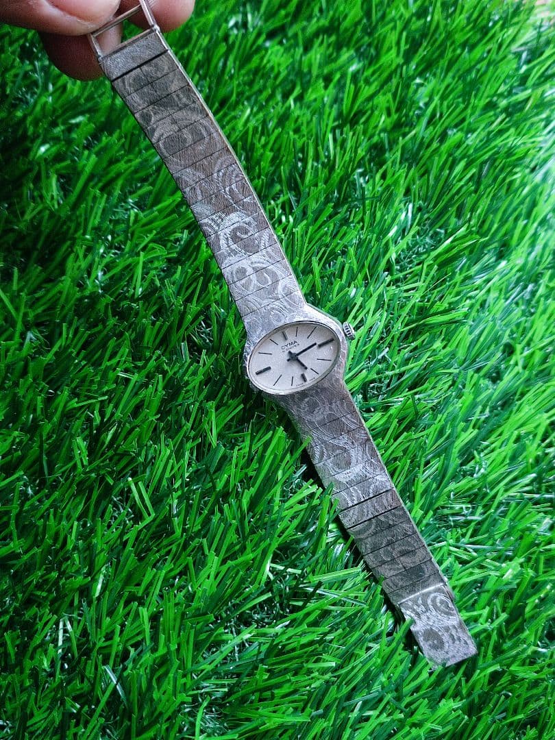 CYMA ホワイトゴールドメッキ、ユニークなエッチングデザイン