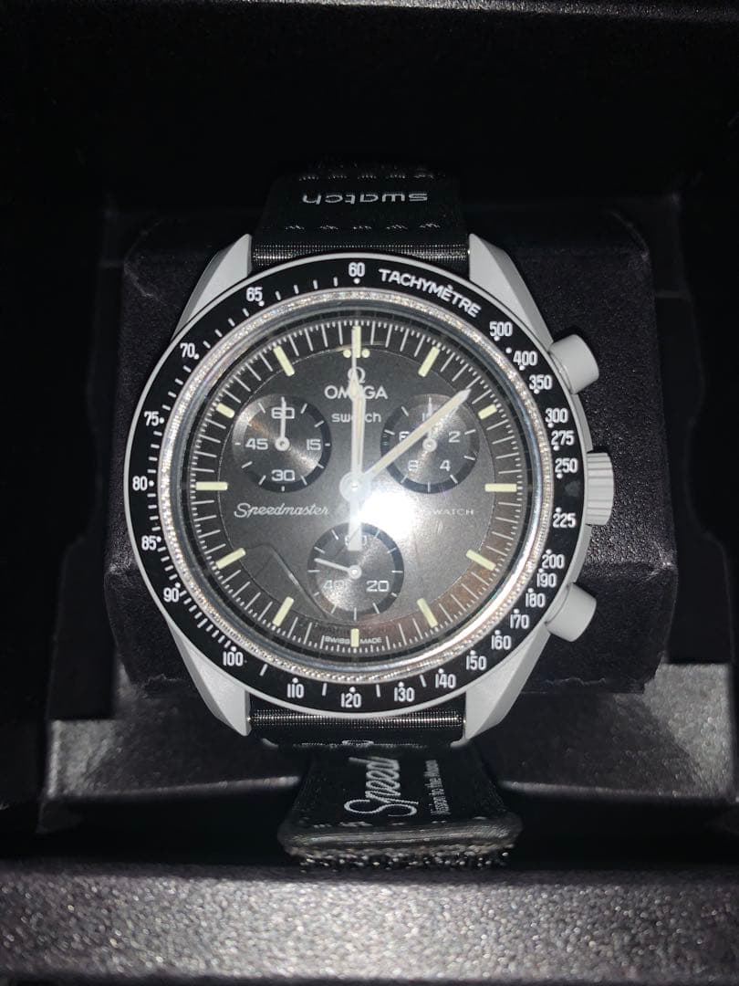 OMEGA swatch オメガスウォッチ　ブラック