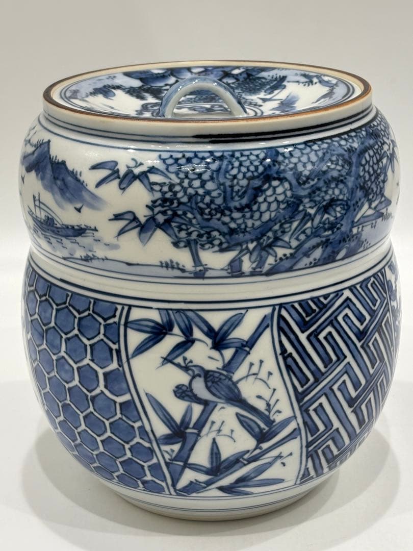 茶道具 祥瑞皆具 染付 白凰造 皆具 共箱