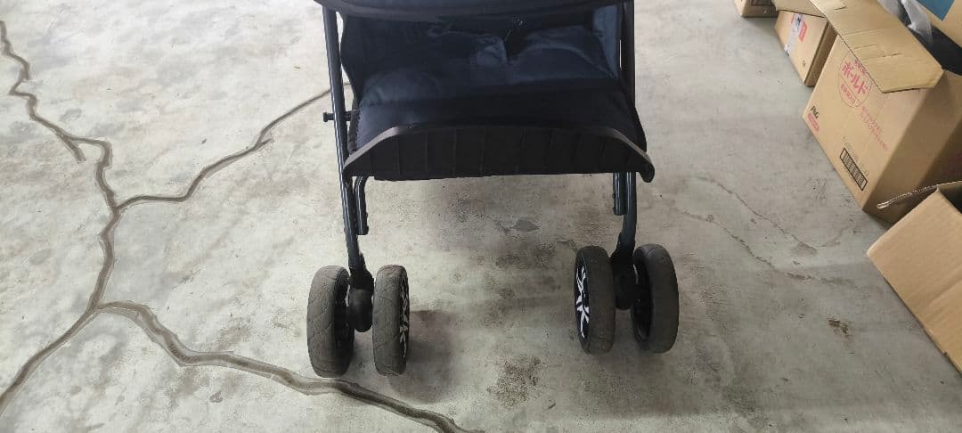 KATOJI　2人でゴー　ベビーカー　レインカバー付き　中古品