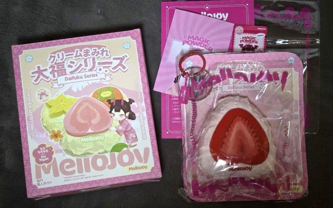 【美品】 メロジョイ mellojoy スクイーズ 大福シリーズ いちご