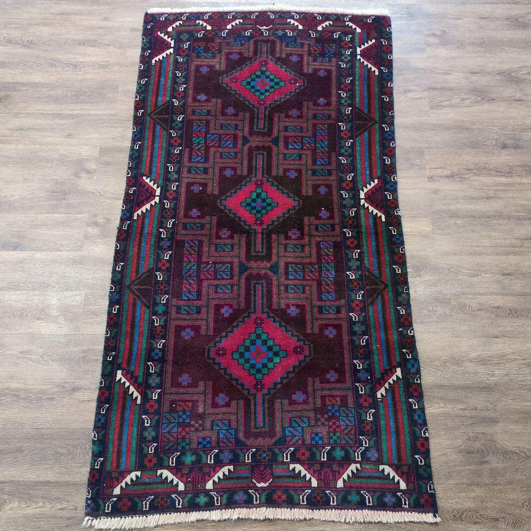 ヴィンテージラグ　トライバルラグ　バルーチ　アフガニスタン絨毯