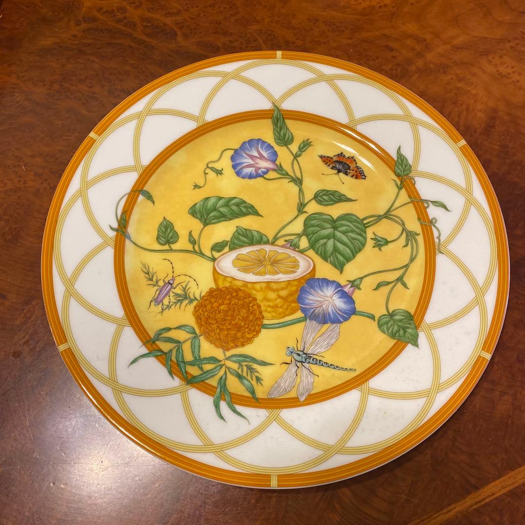 k*u様 エルメス HERMES 皿　花柄　陶器　未使用