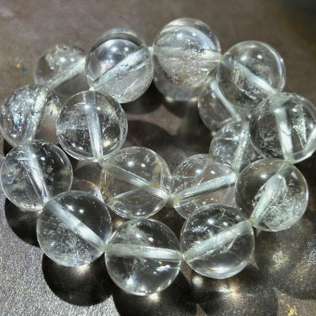 ☆ラピス様！福徳弁天秘宝⑩！貫入水晶！クォーツインクォーツ　水晶　ブレス