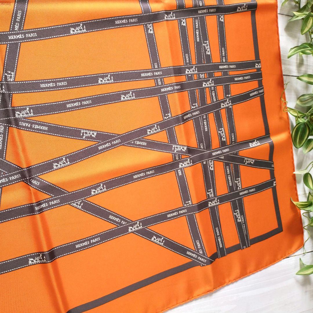 HERMES エルメス カレ90 スカーフ　ボルデュック リボン
