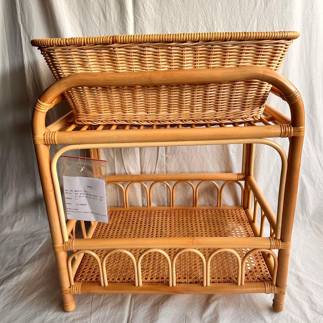 【新品・未使用品】脱衣所用ラタン収納